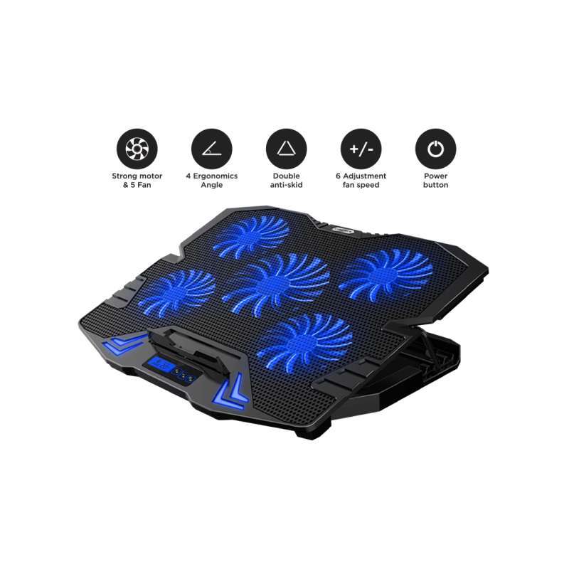 Promo Coretech Penta-fan Cooling Pad Kipas Fan Pendingin Laptop ...