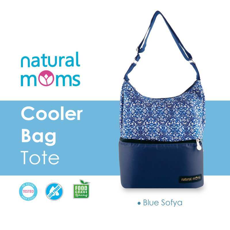 Jual Tas Asi Natural Moms Cooler Bag Asi Tote bag Blue Sofya di