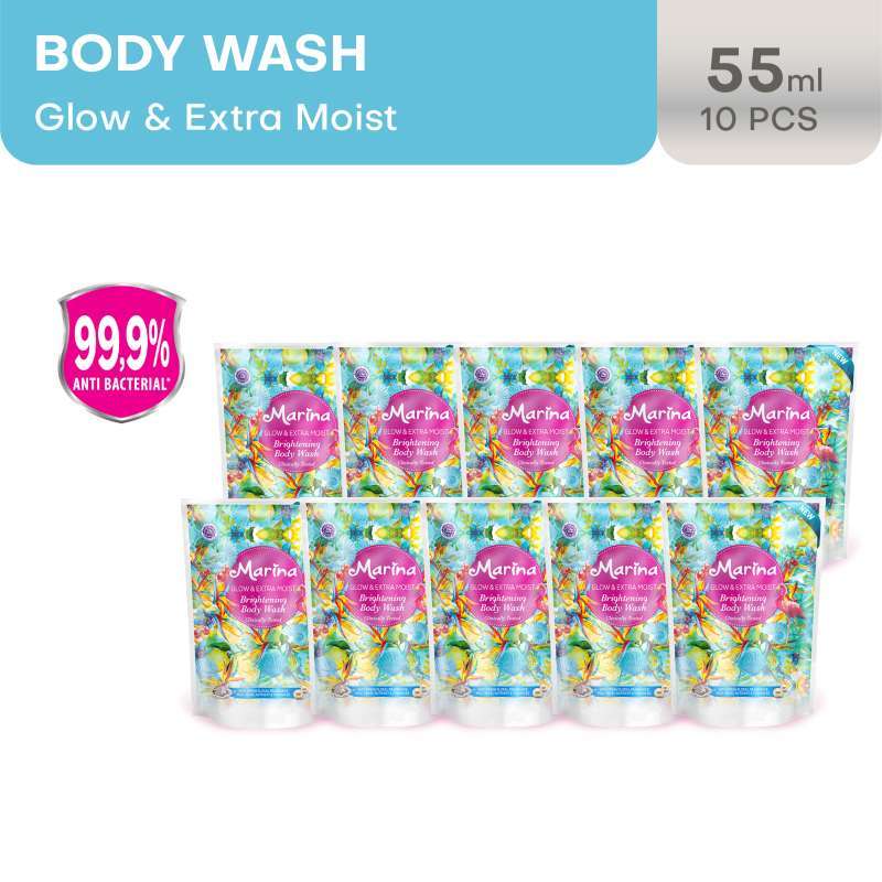 Jual Marina Brightening Body Wash Refill Glow & Extra Moist [55 ml