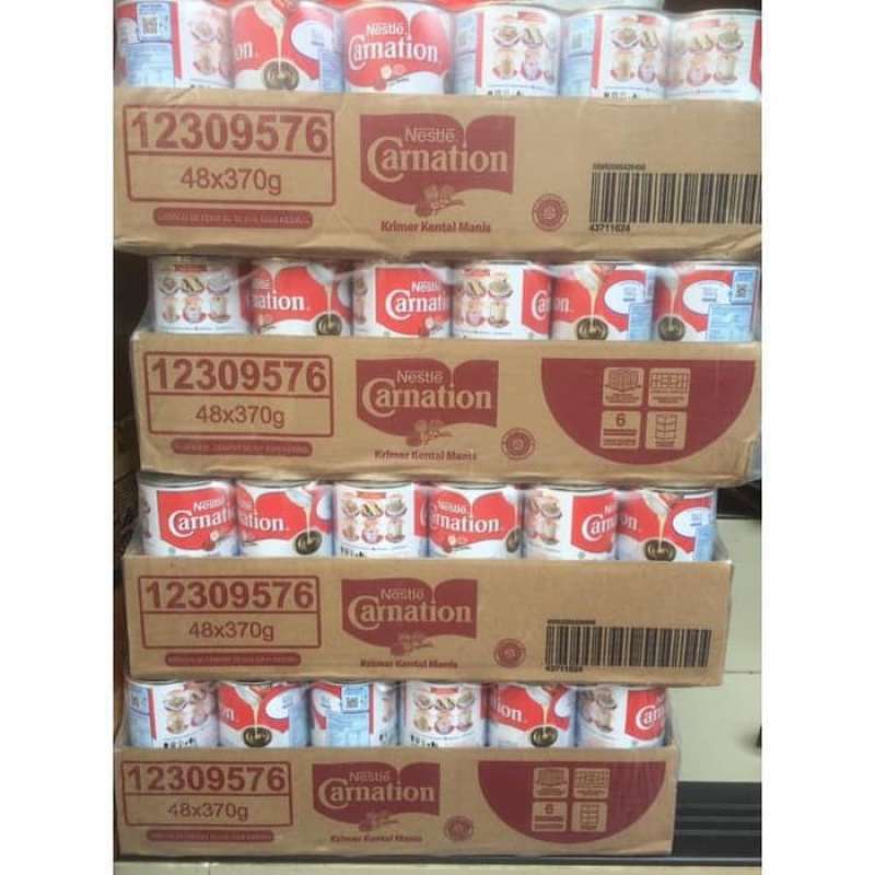 Jual Carnation susu kental manis 1 karton isi 48 kaleng @370gr di