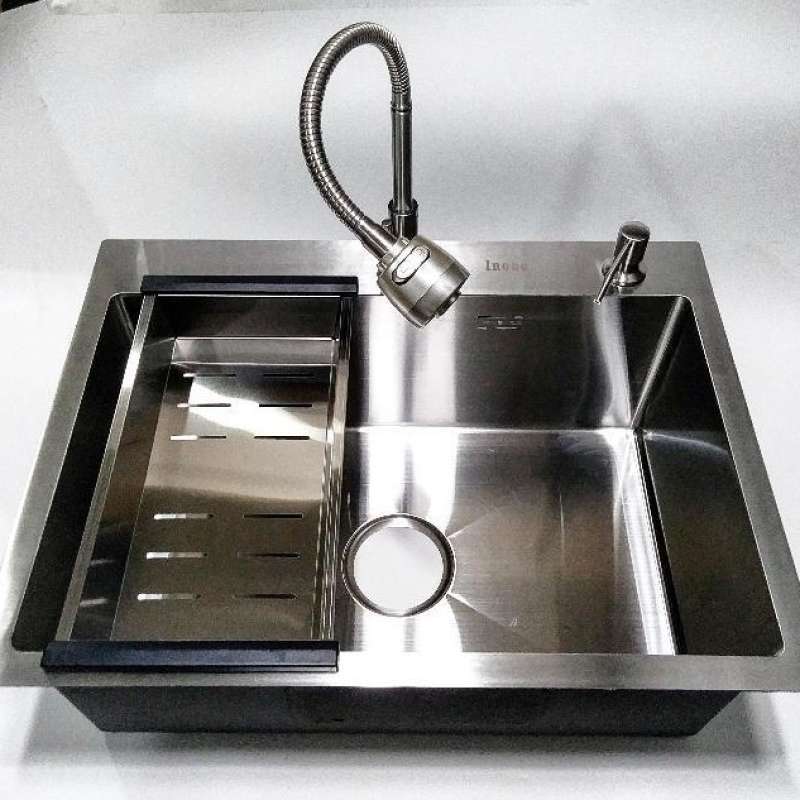 Promo Paket komplit kitchen sink 6045 Stainless bak cuci piring mdl