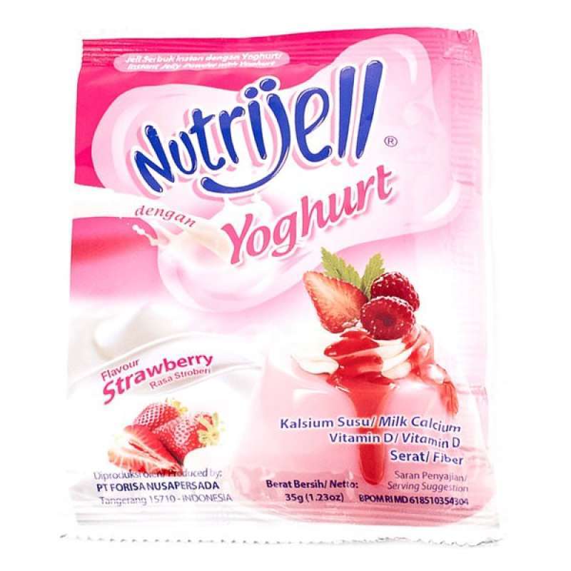 Jual Nutrijell Yogurt Strawberry Powder 35g Nutri Jell Bubuk Jelly