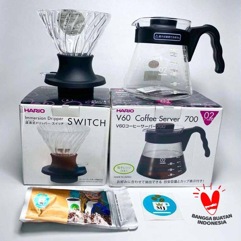 Jual V60 Glass Immersion Dripper HARIO SWITCH + Server 700 ml Free