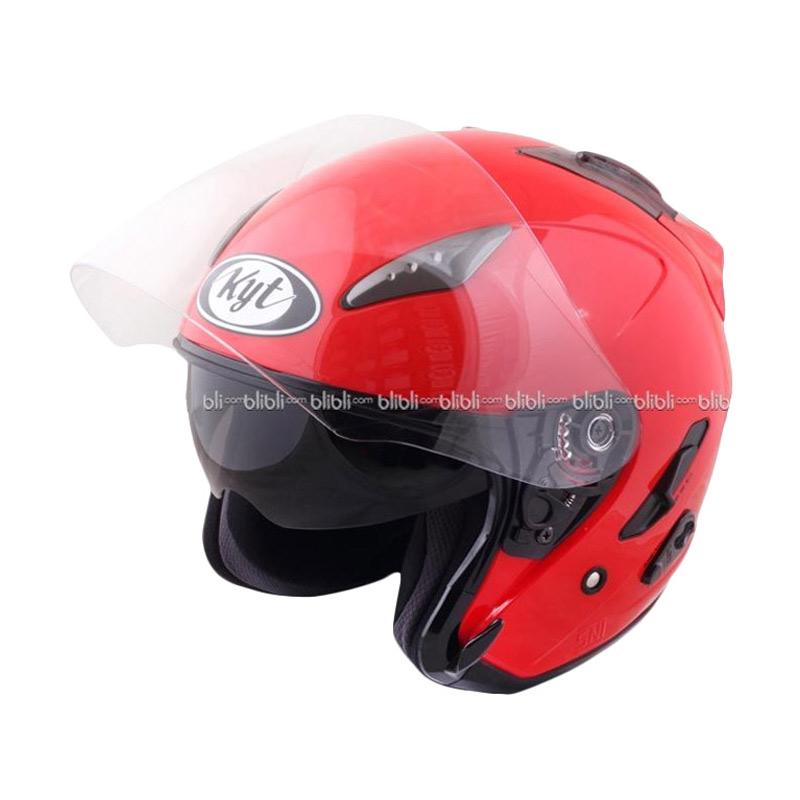 Jual KYT Galaxy Slide Helm Half Face Solid Fire Red XXL di Seller