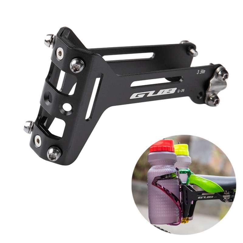Promo Bike Double Water Bottle Cage Adapter Mount Bracket Seatpost Rack