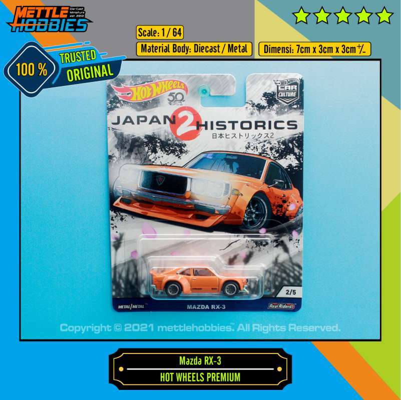 Jual Hot Wheels Premium Car Culture Japan Historic 2 Mazda RX3 Diecast