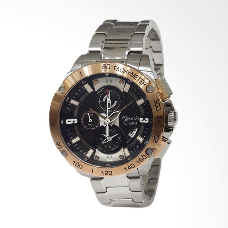 jual alexandre christie jam tangan pria silver black jual alexandre christie jam tangan pria silver black
