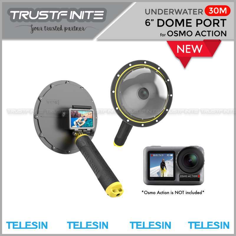 Dji Osmo Action Waterproof Camera Underwater TELESIN Dome Port