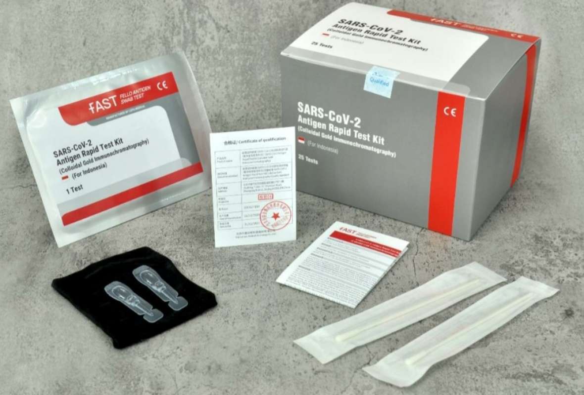 Jual Swab Antigen Fast Fello Antigen Swab Test Isi 25 Kit Perbox Rapid