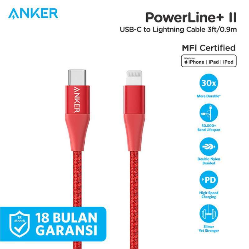 Anker powerline ii usb c. Кабель anker nylon usb - lightning mfi (a7114) 1.8 м.