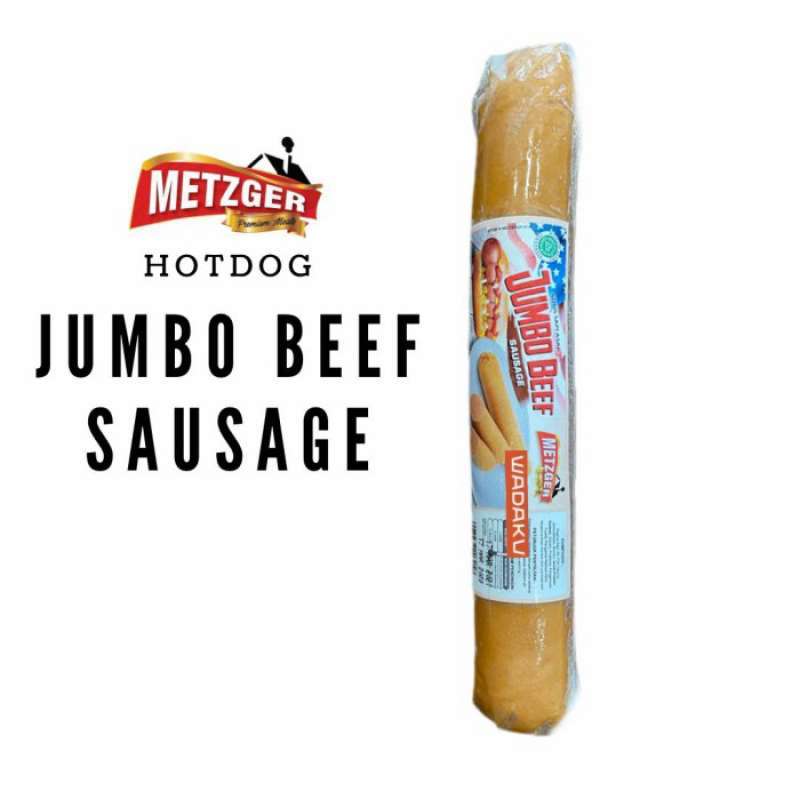 Jual Jumbo beef Hotdog Sausage Halal 100g Single pack Sosis sapi premium di Seller Wadaku