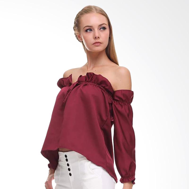 Jual Jfashion Korean Style Open Shoulder Blouse Atasan