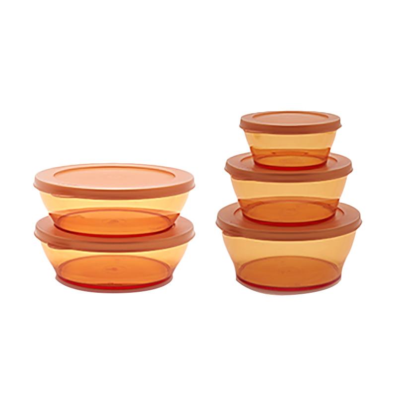 Jual Tupp   erware Clear Bowl Set - Gold [5 Pcs] Online