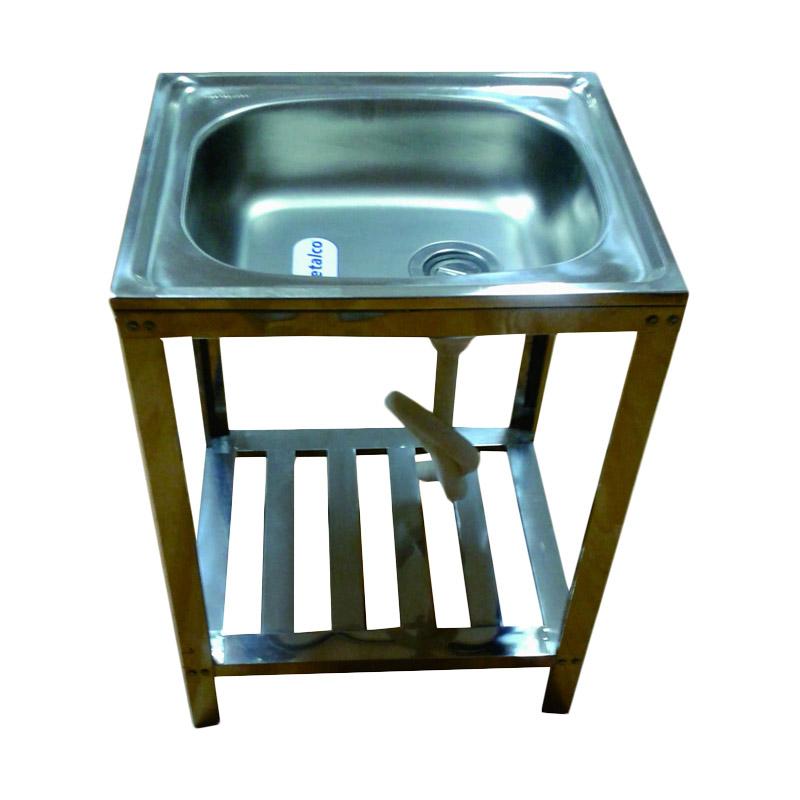 Promo Metalco 21/18 Single Knock Down Stainless Wastafel Cuci Piring