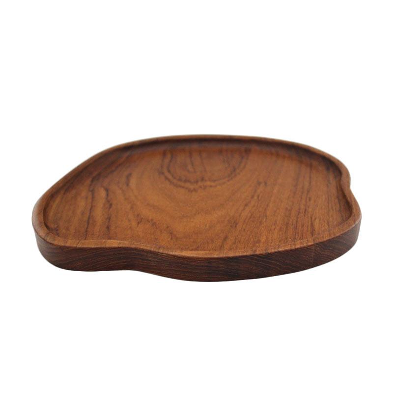 Jual UCHII Natural Teak Wood Medium Dining Plate Kayu Jati