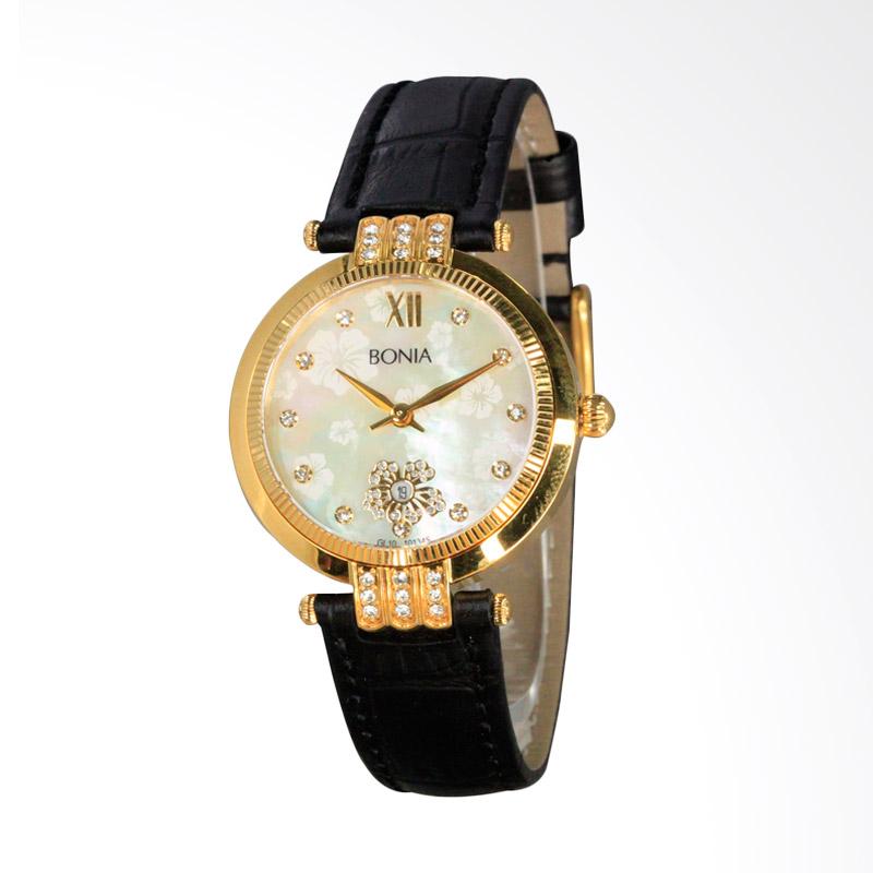jual bonia b10134 2213s jam tangan wanita black gold jual bonia b10134 2213s jam tangan wanita black gold
