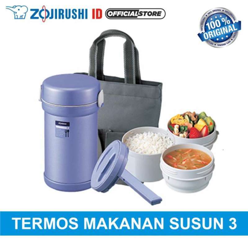 Promo Zojirushi Set Tempat Makan Slnc09 Aa Ungu [3 Susun] Diskon 15
