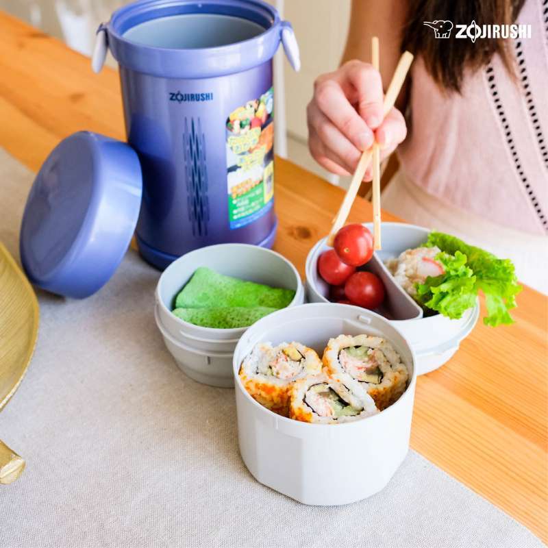 Promo Zojirushi Set Tempat Makan Slnc09 Aa Ungu [3 Susun] Diskon 15