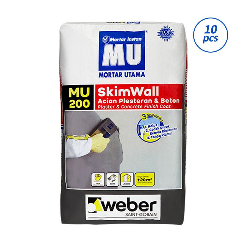 Jual Mortar Utama Weber Mu-200 Skimwall Acian 40 Kg [10 Sak] Terbaru