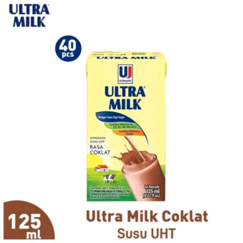 Jual Ultra Jaya UHT Susu Ultra Coklat [125 mL/ 1 Dus] di Seller MADE