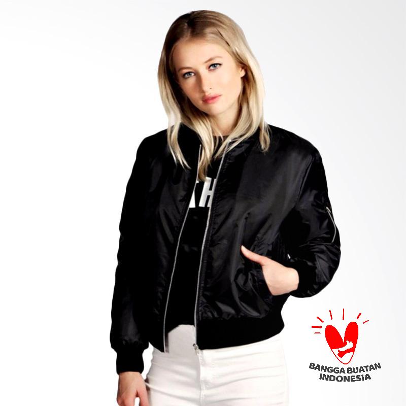 Jual Fashion Jaket  Bomber  Wanita Hitam Online Harga 