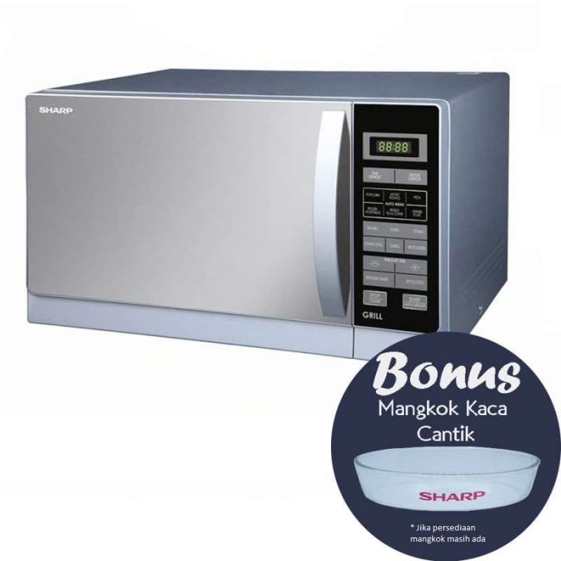 Promo Sharp Microwave Oven 25 Liter Grill R728(S)IN R728SIN Silver