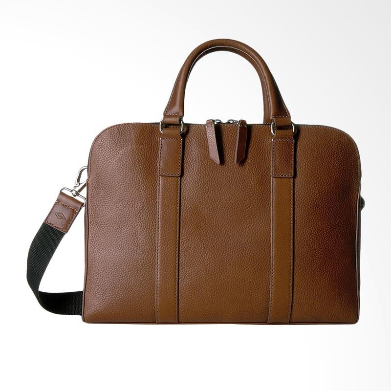 Jual Fossil - Double Zip - Work Bag - Brown - Tas Pria