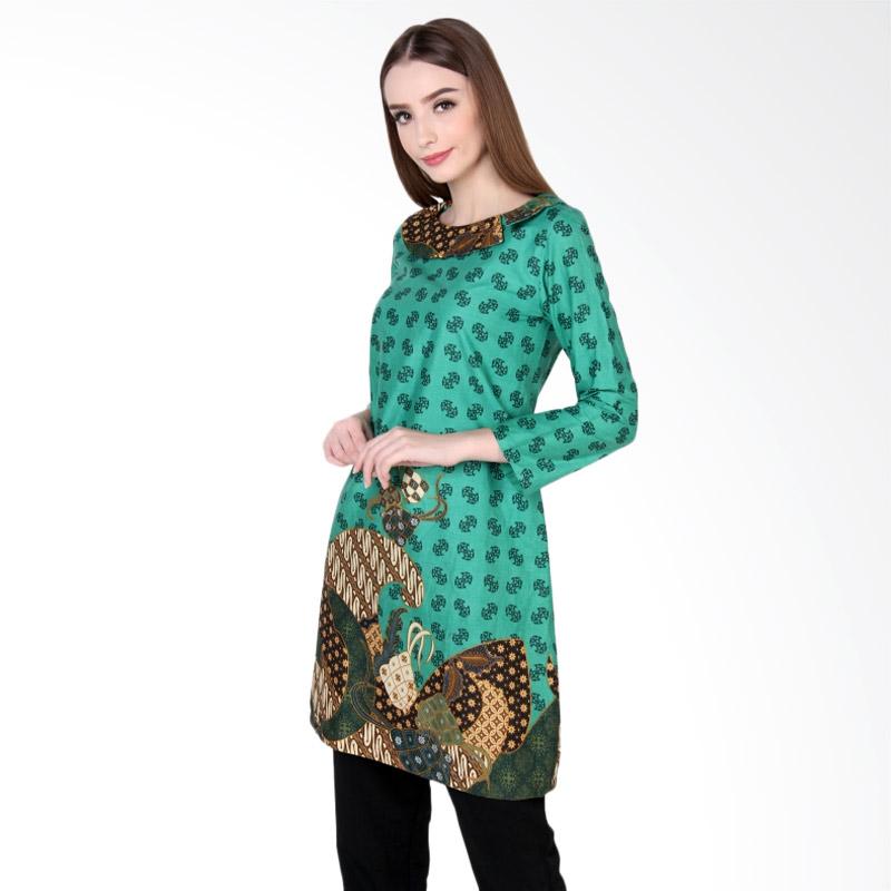 jual rianty meidina batik dress wanita green jual rianty meidina batik dress wanita green