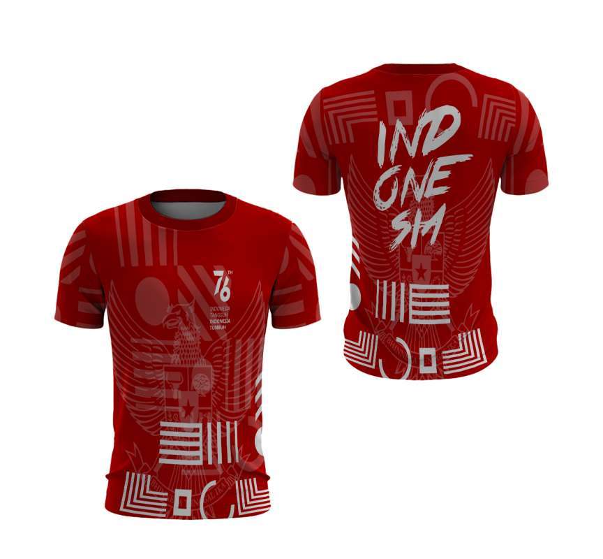 Jual Fika Kaos HUT RI KE 76 MERAH PUTIH T Shirt Kemerdekaan Indonesia