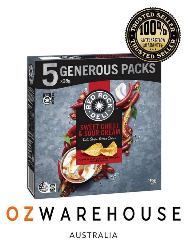 Jual Red Rock Deli Potato Chips Multipack Sweet Chilli & Sour Cream 5