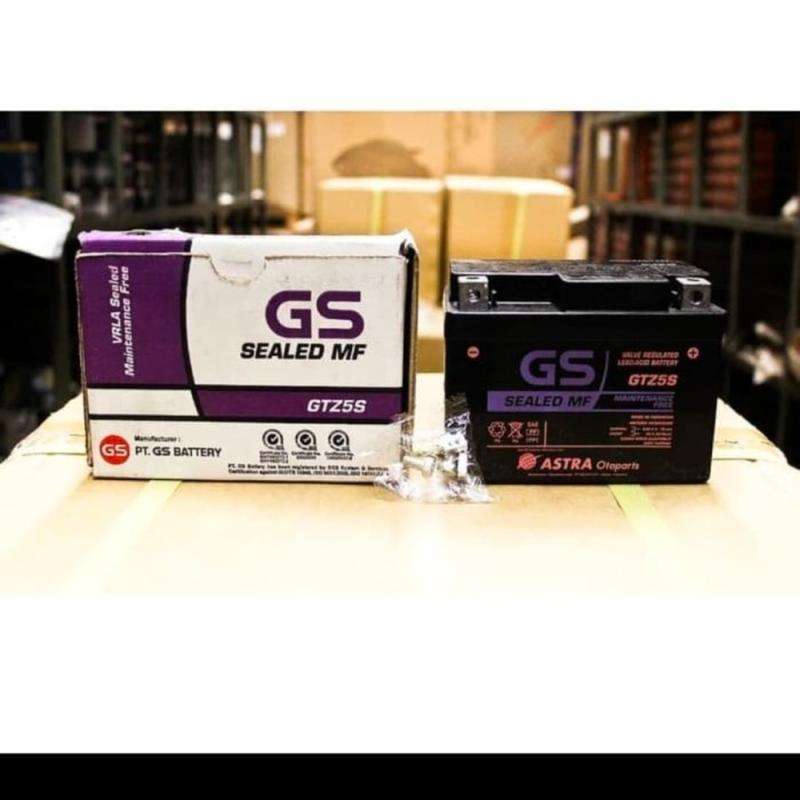 Jual GS ASTRA Aki GS MF GTZ5S Kering (Aki - Accu Motor GS Astra
