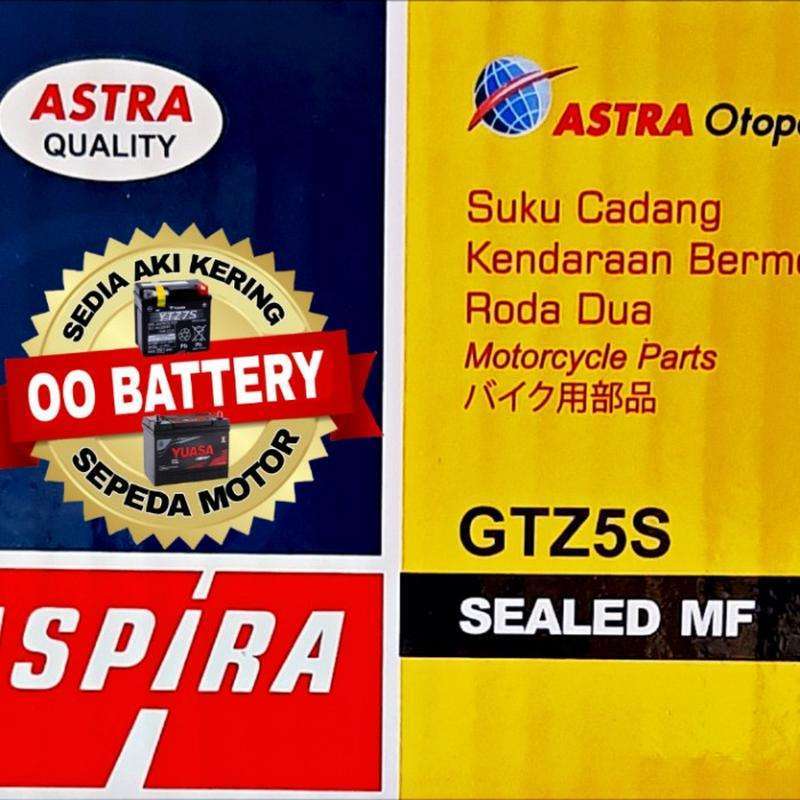 Jual Aki Kering Sepeda Motor Aspira Gtz5S ( 12V, 3,5Ah-10Hr ) di Seller