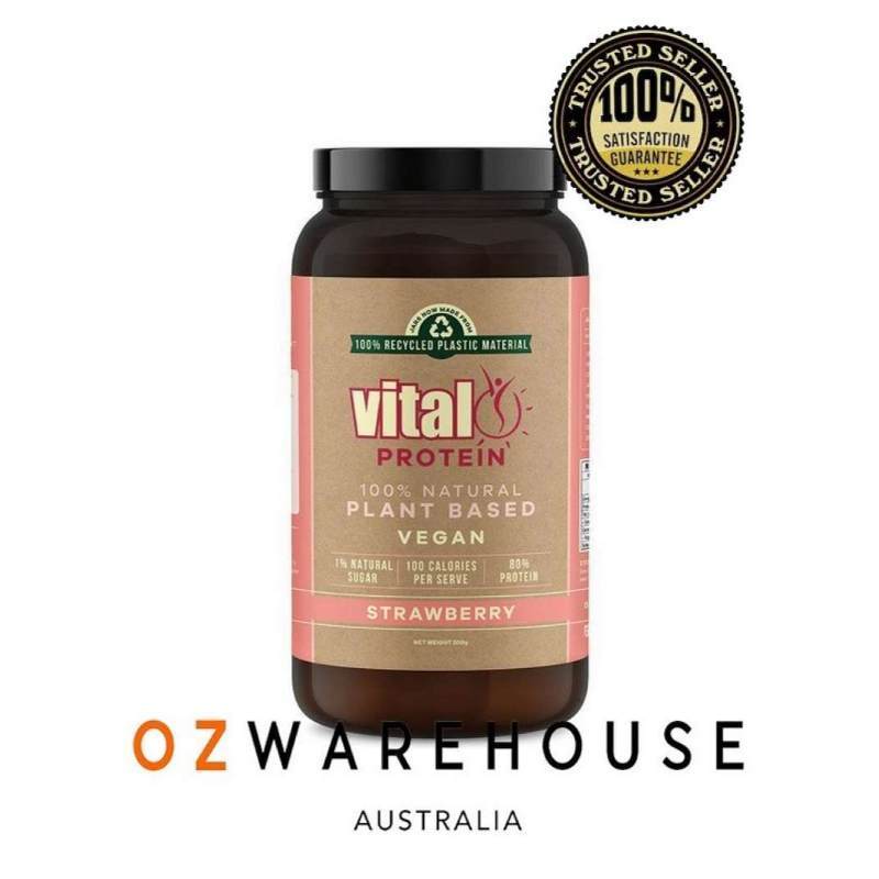 Jual Vital Vegan Pean Protein powder Strawberry 500g di Seller