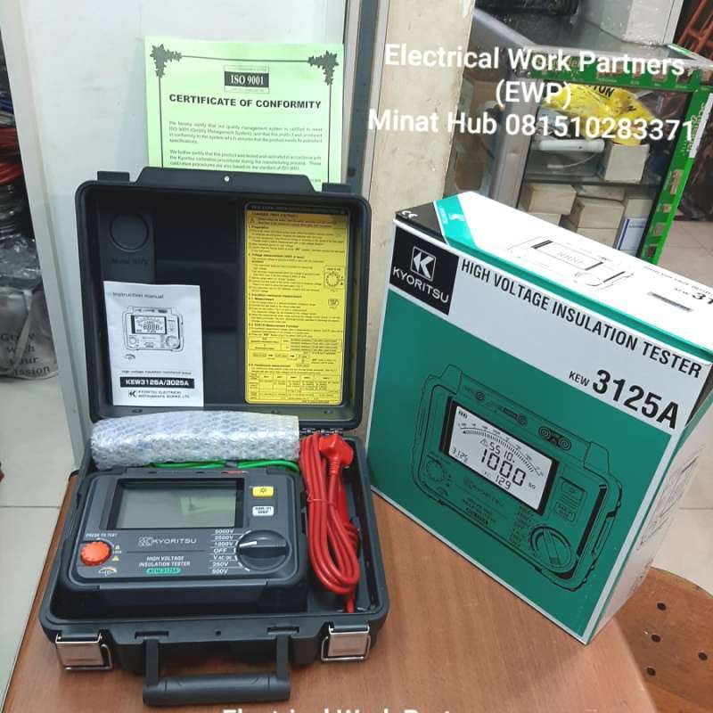 Jual Kyoritsu 3125a High Voltage Insulation Tester Megger 5kv 5000v Di