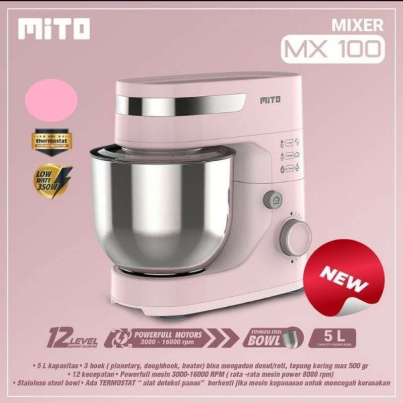 Jual mixer MITO mixer standing MX 100 5 Liter 12 level speed di