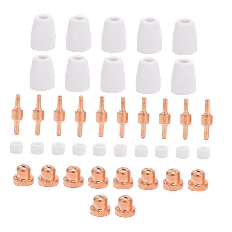 40pcs Kit Consommables Coupeur Plasma - Becs Électrodes Et Coupelles Pour AG60 SG55