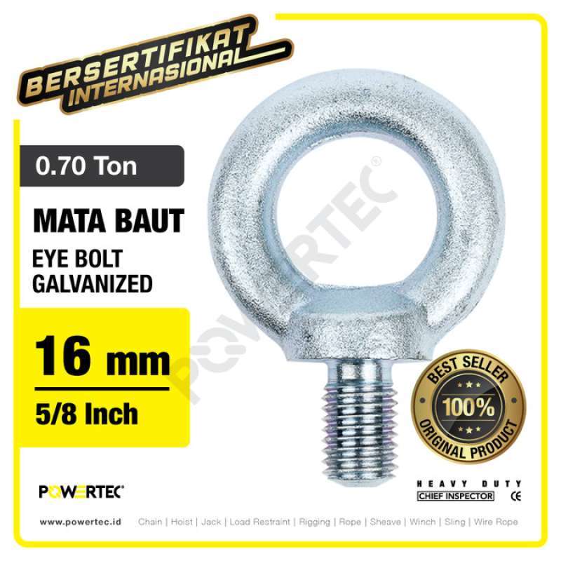 Jual Eye Bolt Mata Baut Galvanized M16 Powertec Di Seller Powertec