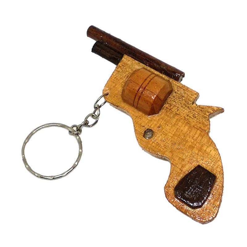 Jual Kerajinan  Jogja  Pistol Kayu  Souvenir Gantungan Kunci 