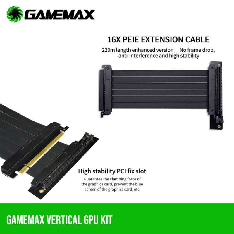 Jual GAMEMAX Vertical GPU Kit with Riser and VGA GPU Holder di Seller ...