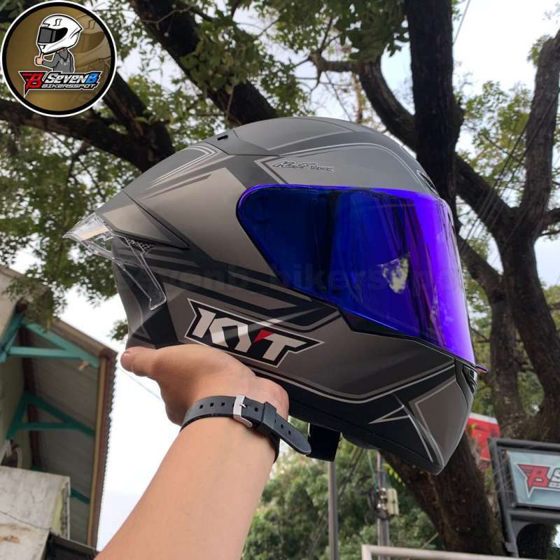 Jual HELM KYT TT COURSE TTC TOURIST MATT COOL GREY DOFF PAKET GANTENG