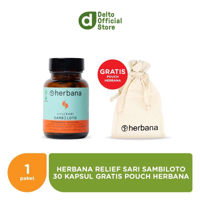 Jual Herbana Relief Sari Sambiloto 30 Kapsul di Seller Deltomed
