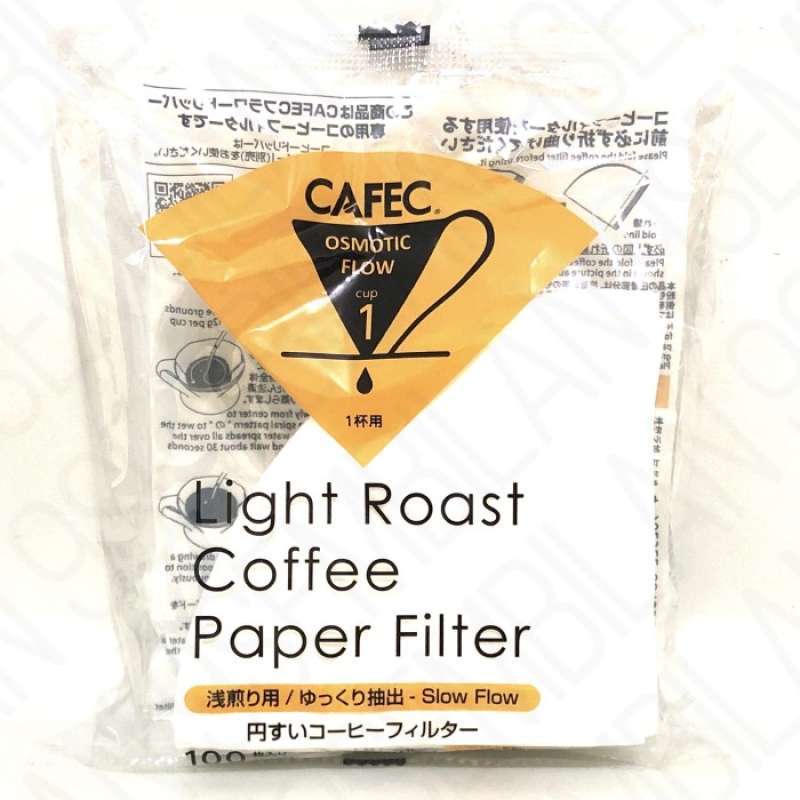 Promo Cafec Light Roast Osmotic Coffee Paper Filter LC1100W V60 01 100