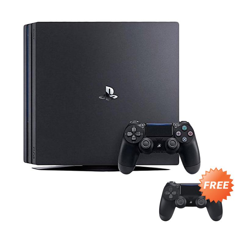 Jual SONY PlayStation 4 Pro Jet Black Game Console [1 TB] + Free