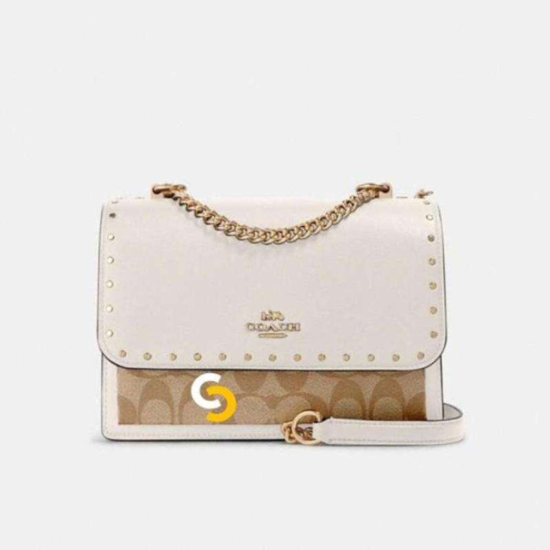 Promo Coach Klare Crossbody In Signature Canvas White Original Diskon