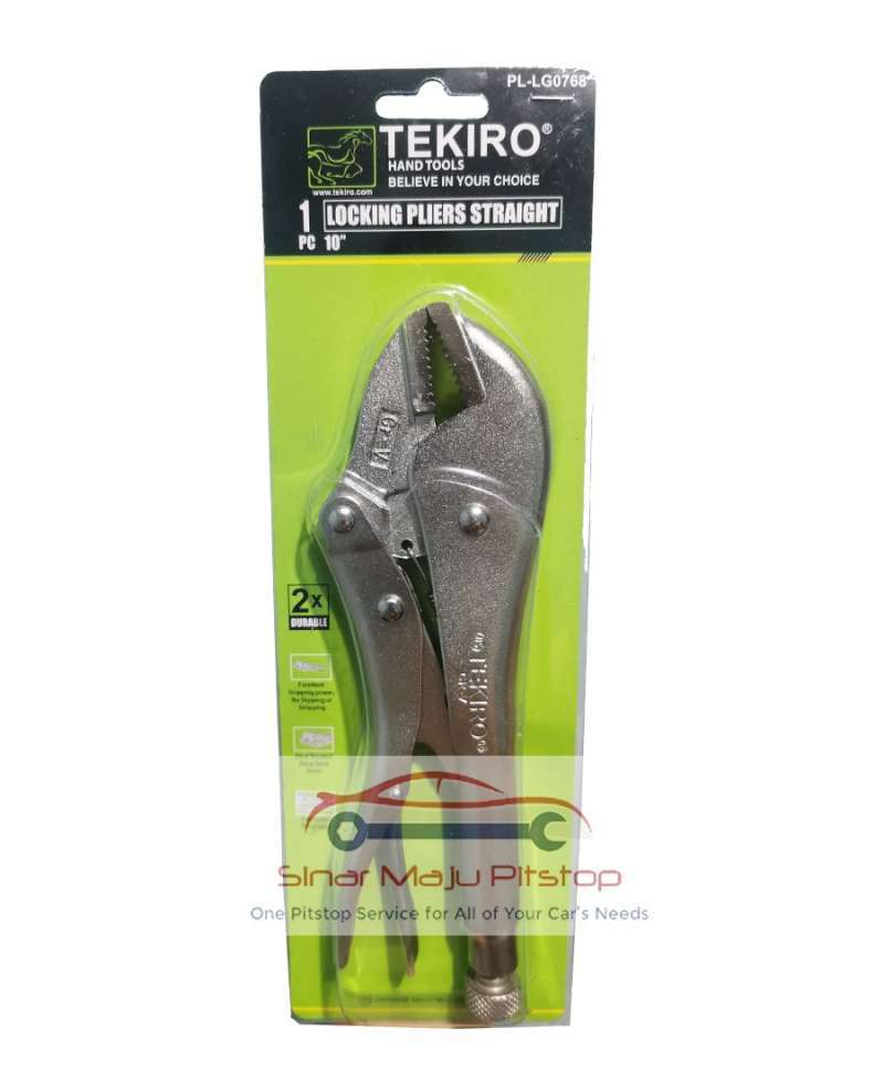 Promo TEKIRO Locking Pliers Straight 10 Tang Buaya Jepit Lurus