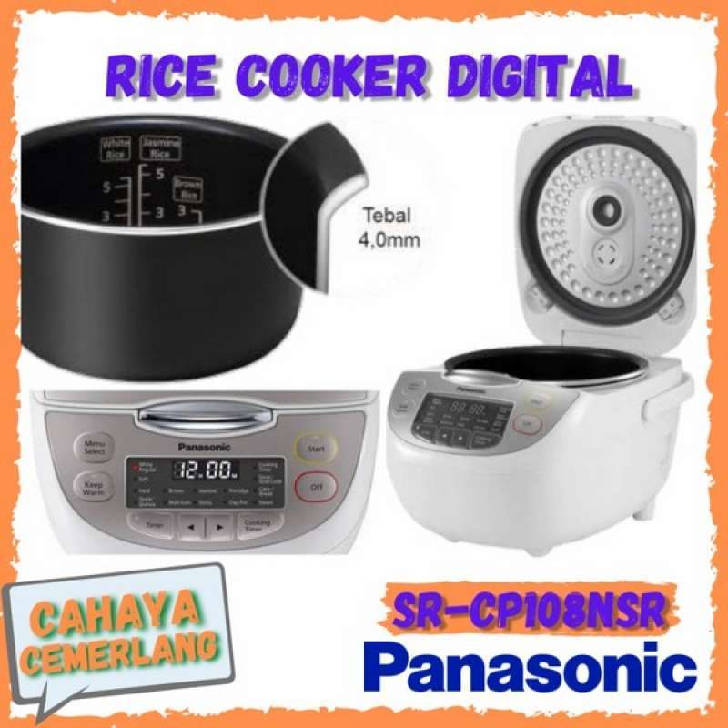 Promo Panasonic Rice Cooker 1 Liter Digital SrCp108Nsr Diskon 13 di