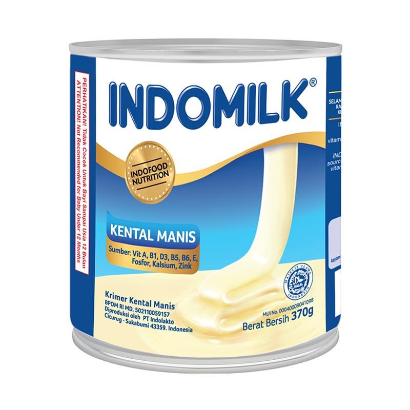 Jual Indomilk Plain Susu Kental Manis 370 g Online 