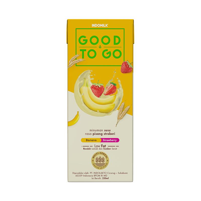Jual Indomilk Good to Go Banana Strawberry Susu UHT [250