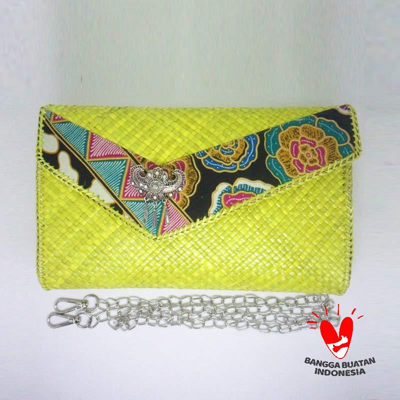 Jual Annabelle Craft Pandan Mix Batik 1 Clutch Wanita di Seller