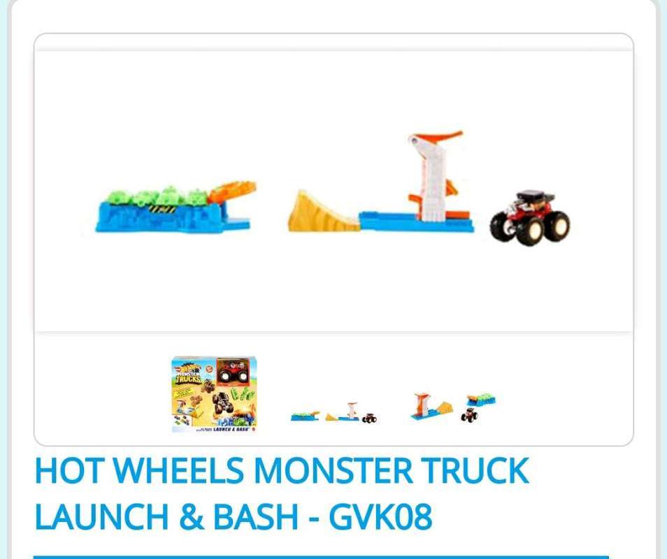 Jual HOT WHEELS MONSTER TRUCK LAUNCH & BASH GVK08 di Seller Kiara